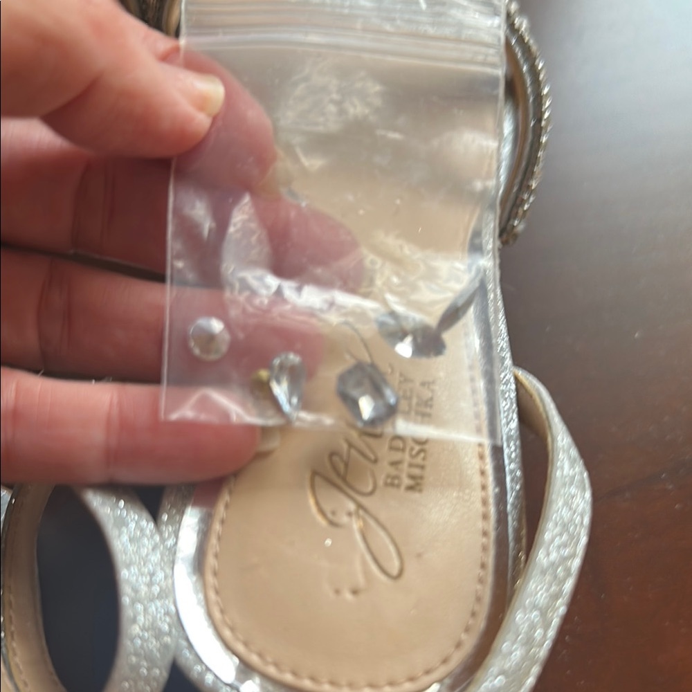 Dazzling and Elegant Silver Rhinestone
Heels . Brand - Jewel Badgley Mischka - Picture 7 of 8